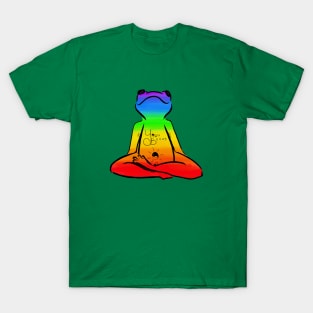 Yoga Bellies Meditation Rainbow Frog T-Shirt